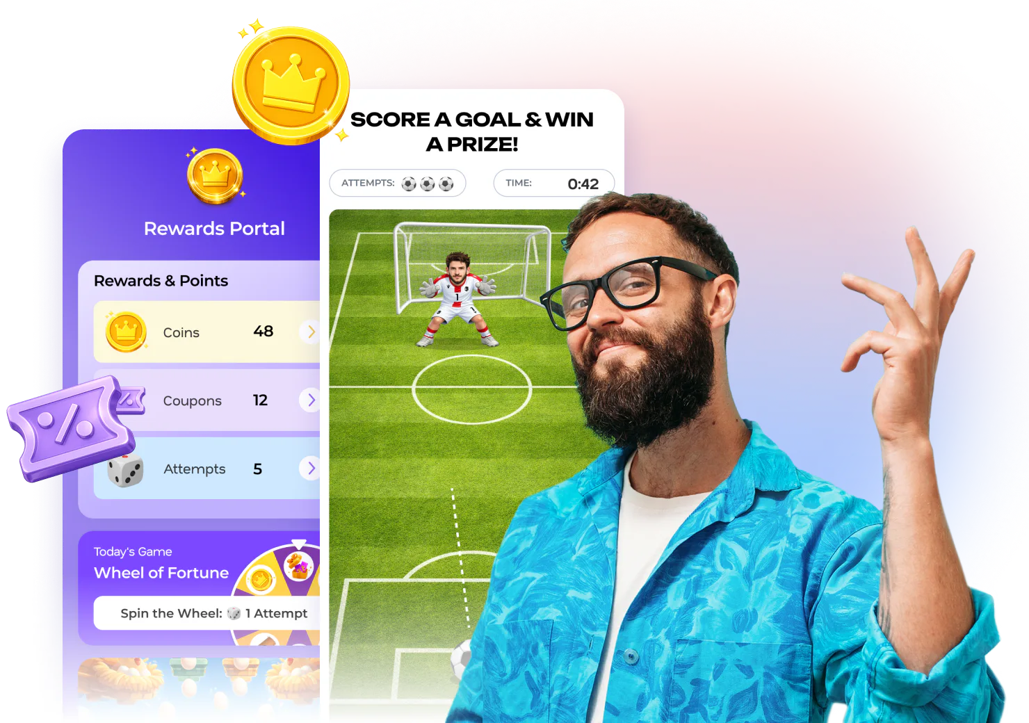 Игровой розыгрыш с наградами и участником кампании